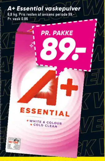 Bilka A+ Essential vaskepulver tilbud