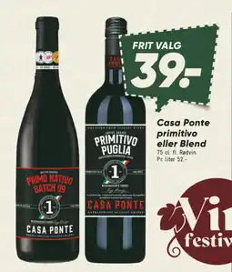Bilka Casa Ponte primitivo eller Blend tilbud