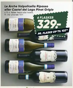 Bilka Le Arche Valpolicella Ripasso eller Castel del Lago Pinot Grigio tilbud