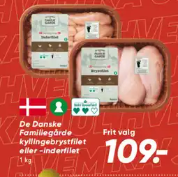 Bilka De Danske Familiegårde kyllingebrystfilet eller -inderfilet tilbud