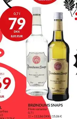 Nielsen's Discount BRØNDUMS SNAPS, DKK 79 tilbud