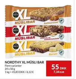 Nielsen's Discount NORDTHY XL MÜSLI BAR, DKK 55 tilbud