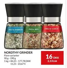 Nielsen's Discount NORDTHY GRINDER, DKK 16 tilbud