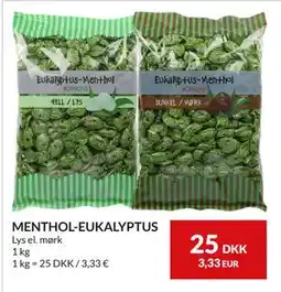 Nielsen's Discount MENTHOL-EUKALYPTUS, DKK 25 tilbud