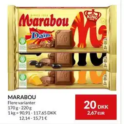Nielsen's Discount MARABOU, DKK 20 tilbud
