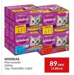 Nielsen's Discount WHISKAS, DKK 89 tilbud