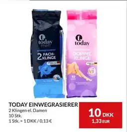 Nielsen's Discount TODAY EINWEGRASIERER, DKK 10 tilbud