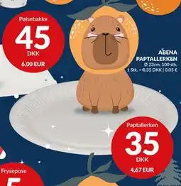 Nielsen's Discount ABENA PAPTALLERKEN, DKK 35 tilbud