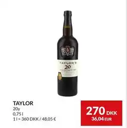 Nielsen's Discount TAYLOR, DKK 270 tilbud