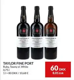 Nielsen's Discount TAYLOR FINE PORT, DKK 60 tilbud
