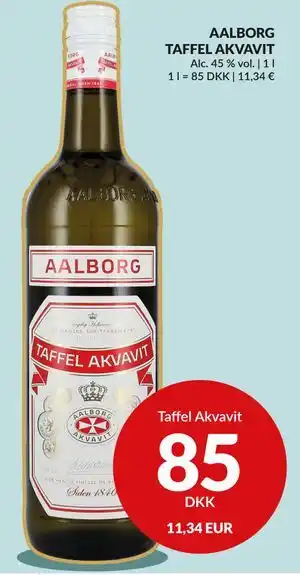 Nielsen's Discount AALBORG TAFFEL AKVAVIT, DKK 85 tilbud