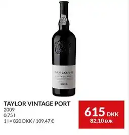 Nielsen's Discount TAYLOR VINTAGE PORT, DKK 615 tilbud