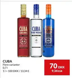 Nielsen's Discount CUBA, DKK 70 tilbud