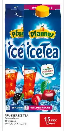 Nielsen's Discount PFANNER ICE TEA, DKK 15 tilbud