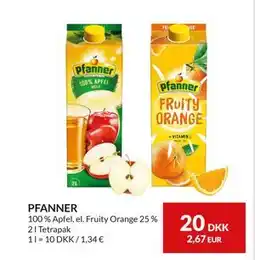 Nielsen's Discount PFANNER, DKK 20 tilbud