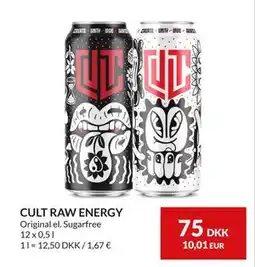 Nielsen's Discount CULT RAW ENERGY, DKK 75 tilbud