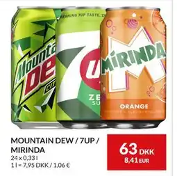 Nielsen's Discount MOUNTAIN DEW / 7UP / MIRINDA, DKK 63 tilbud