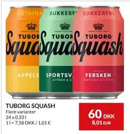 Nielsen's Discount TUBORG SQUASH, DKK 60 tilbud