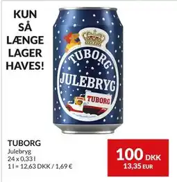 Nielsen's Discount TUBORG, DKK 100 tilbud