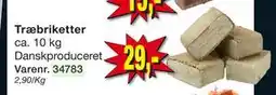 Harald Nyborg Træbriketter ca. 10 kg, DKK 29 tilbud