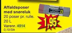 Harald Nyborg Affaldsposer med snøreluk, DKK 1.95 tilbud