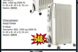 Harald Nyborg Olieradiator med timer, DKK 548 tilbud