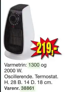 Harald Nyborg Varmeblæser, DKK 219 tilbud