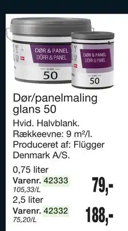 Harald Nyborg Dør/panelmaling glans 50 tilbud