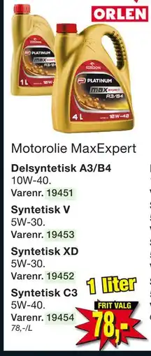 Harald Nyborg Motorolie MaxExpert, DKK 78 tilbud