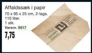 Harald Nyborg Affaldssæk i papir, DKK 7.75 tilbud