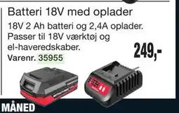 Harald Nyborg Batteri 18V med oplader, DKK 249 tilbud