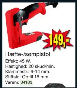 Harald Nyborg Hæfte-/sømpistol, DKK 149 tilbud