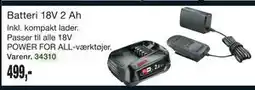 Harald Nyborg Batteri 18V 2 Ah, DKK 499 tilbud