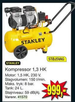 Harald Nyborg Kompressor 1,3 HK, DKK 999 tilbud