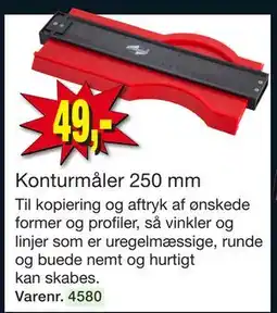 Harald Nyborg Konturmåler 250 mm, DKK 49 tilbud