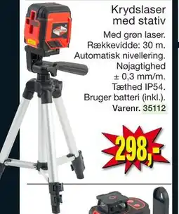 Harald Nyborg Krydslaser med stativ, DKK 298 tilbud