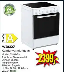 Harald Nyborg Komfur varmluftsovn, DKK 2399 tilbud