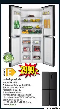 Harald Nyborg Køle/fryseskab, DKK 2999 tilbud
