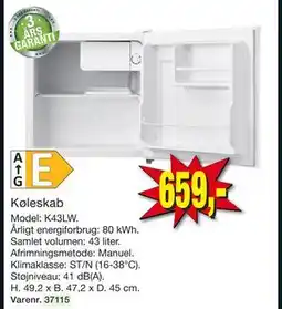 Harald Nyborg Køleskab, DKK 659 tilbud