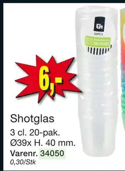 Harald Nyborg Shotglas, DKK 6 tilbud