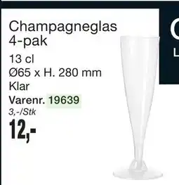 Harald Nyborg Champagneglas 4-pak, DKK 12 tilbud