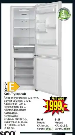 Harald Nyborg Køle/fryseskab, DKK 1999 tilbud