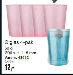 Harald Nyborg Ølglas 4-pak, DKK 12 tilbud