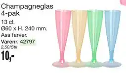 Harald Nyborg Champagneglas 4-pak, DKK 10 tilbud