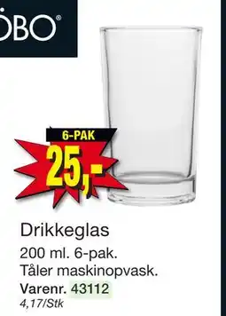 Harald Nyborg Drikkeglas, DKK 25 tilbud