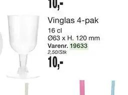 Harald Nyborg Vinglas 4-pak, DKK 10 tilbud
