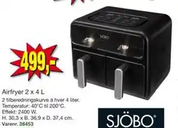 Harald Nyborg Airfryer 2 x 4 L, DKK 499 tilbud
