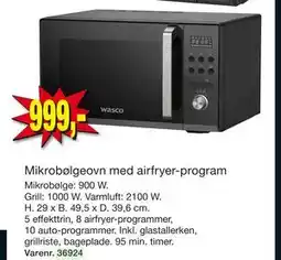Harald Nyborg Mikrobølgeovn med airfryer-program, DKK 999 tilbud