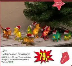 Harald Nyborg Lyskæde med dinosaurer, DKK 79 tilbud