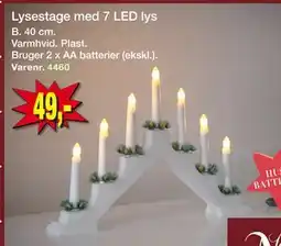 Harald Nyborg Lysestage med 7 LED lys, DKK 49 tilbud